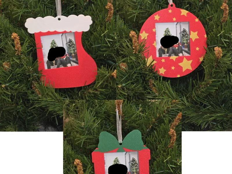 Instax Polaroid Ornaments w/ Christmas Shapes