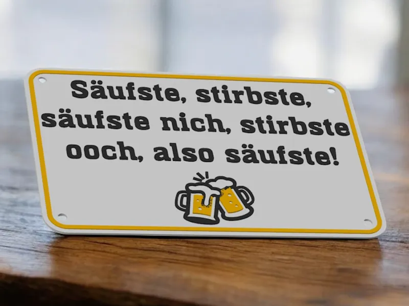Bier trinken Schild