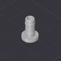 5mm hose cap with 1mm hole - 0.12mm layer, 2 walls