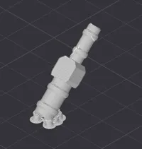 6mm to 4mm hose connector - 0.12mm layer, 2 walls