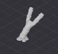 6mm to 4mm hose double connector - 0.12mm layer, 2 walls