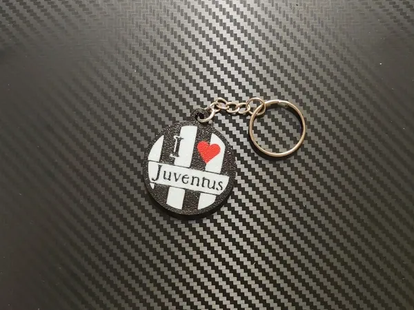 I Love juventus Keychain – 3D Football Fan Keyring
