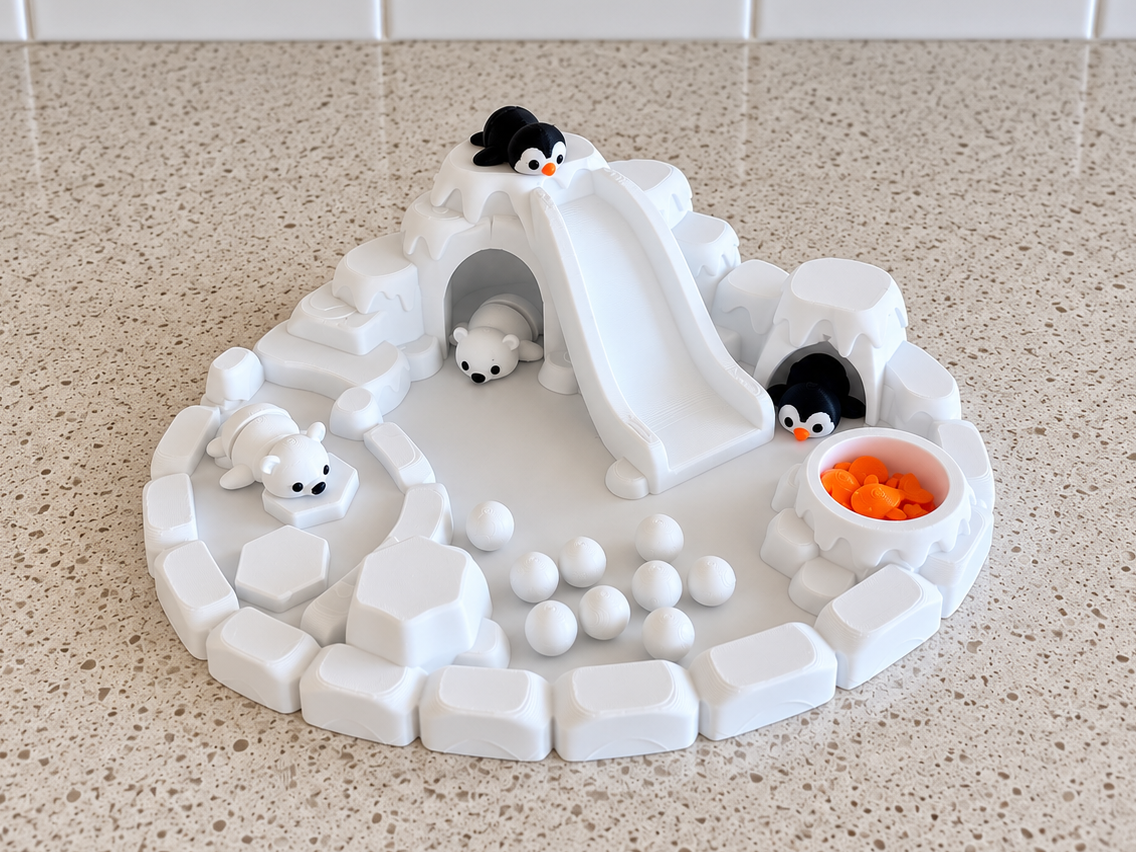 Winter Playset|Polar Bear, Penguin Arctic Playset - 1