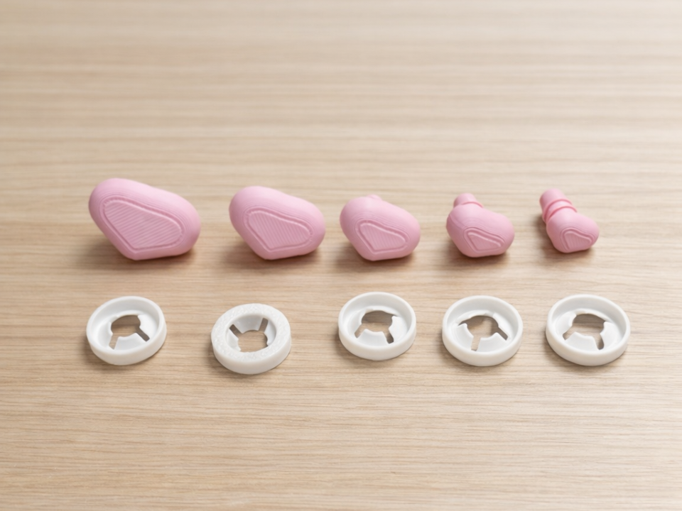 Multiple Size Snap-Fit Noses for Crochet Plushies