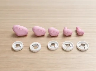 Multiple Size Snap-Fit Noses for Crochet Plushies