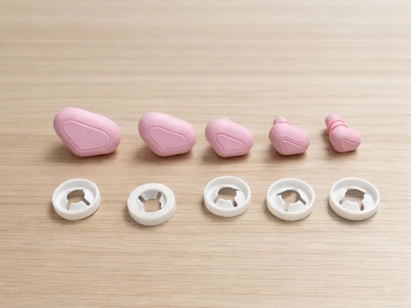 Multiple Size Snap-Fit Noses for Crochet Plushies