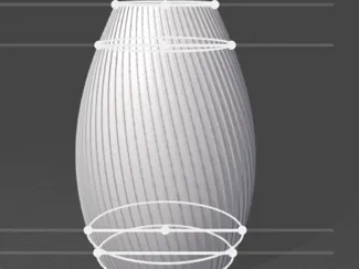 Outward curved vase