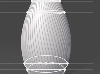 Outward curved vase
