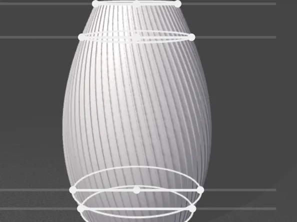 Outward curved vase