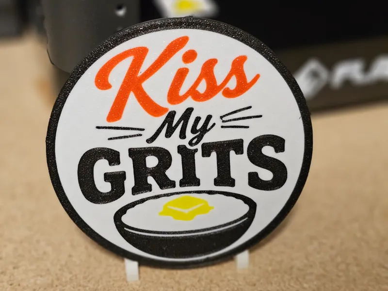 Kiss My Grits Coaster