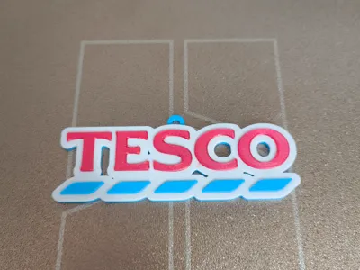 Tesco logo keychain