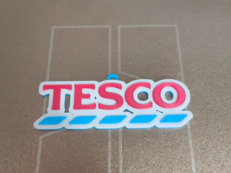 Tesco logo keychain