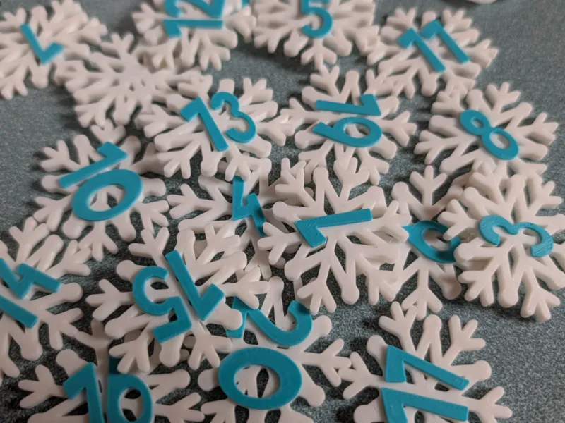 Snowflake Counting Pieces