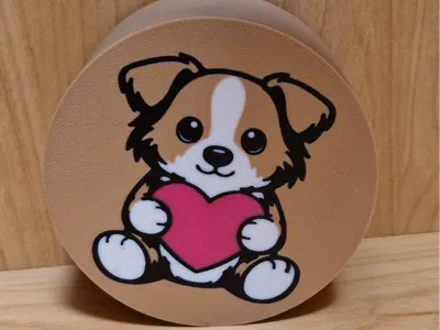 Hair clip holder with puppy pattern