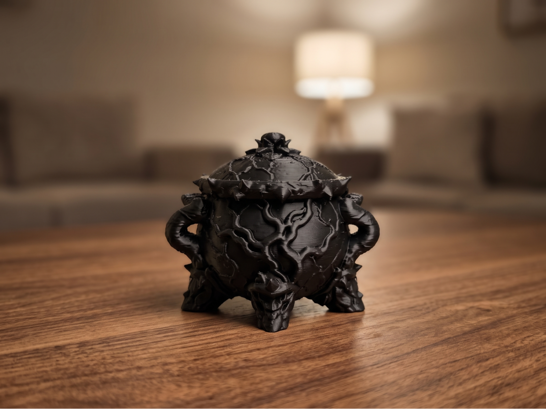 Spiked Vine Chauldron - Fantasy Cauldron Decor