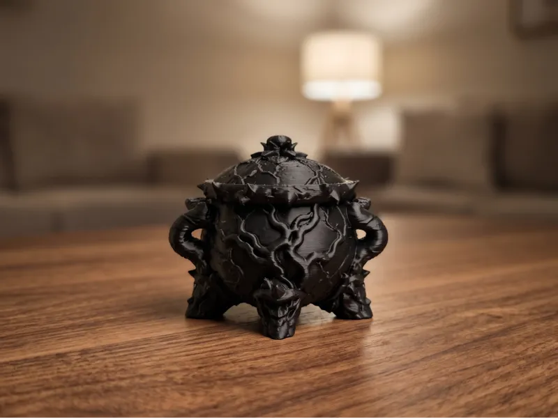 Spiked Vine Chauldron - Fantasy Cauldron Decor