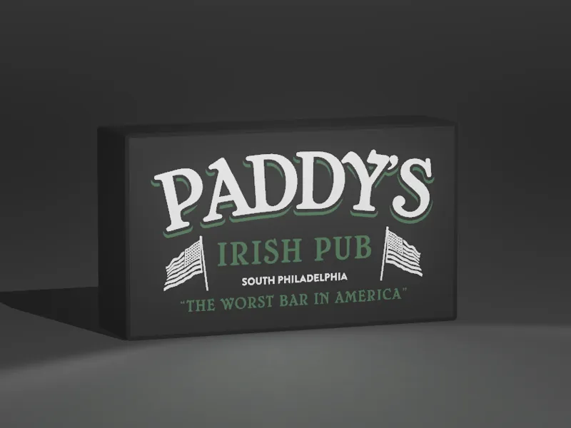 Paddy’s Irish Pub Light Box (Always Sunny Fan Art)