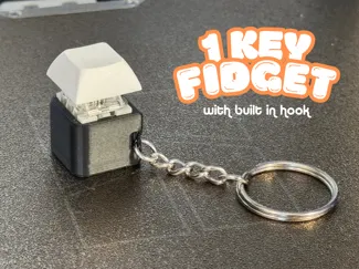 1-Key Fidget Toy with Keyring Hook