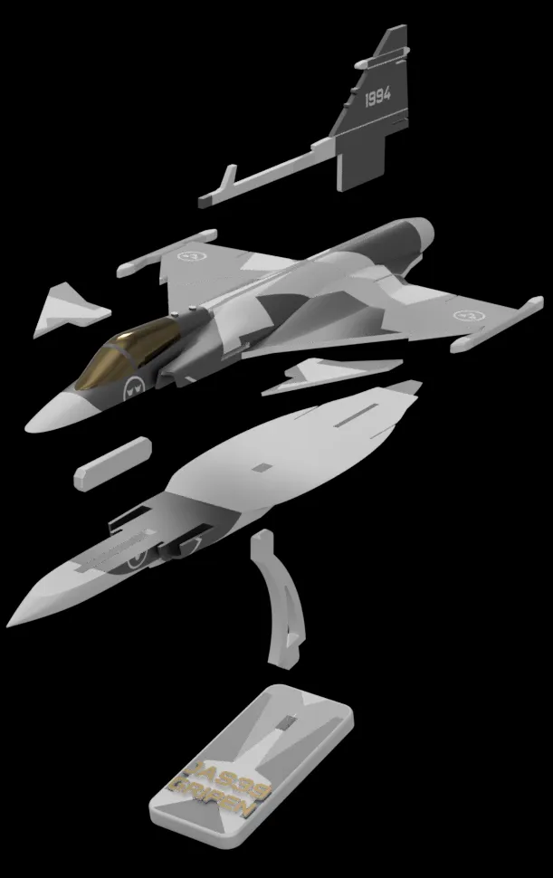JAS39 GRIPEN Plane Kit Card view 2