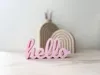 "hello" banner