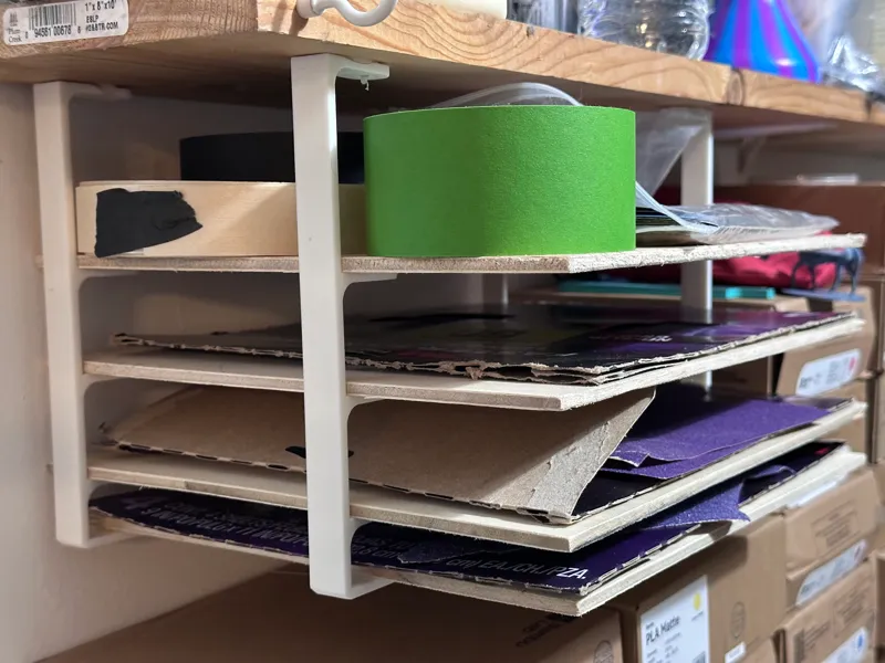 Paper Shelving, Sand Paper Shelving, Under Shelf