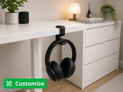 Customizable Headphone Hook | Minimalistic