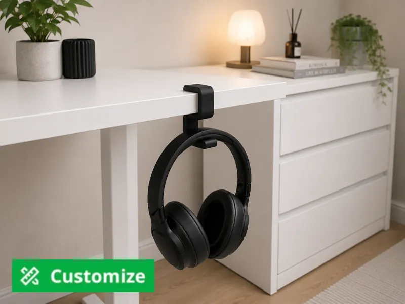 Customizable Headphone Hook | Minimalistic