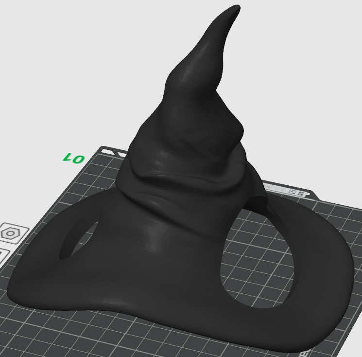 Miniatura 1 do modelo 3D 猫咪魔法帽,巫师帽，万圣节帽~