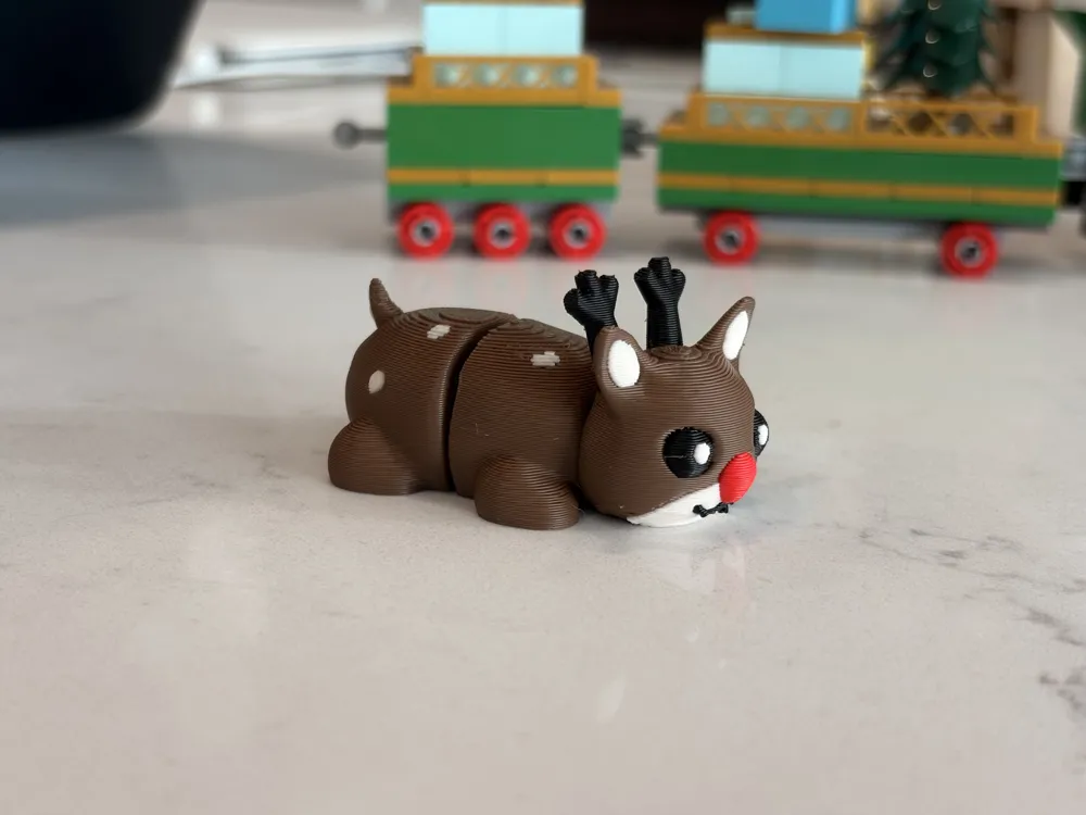 Festive Articulating Reindeer Kitty - Free 3D Print Model - MakerWorld