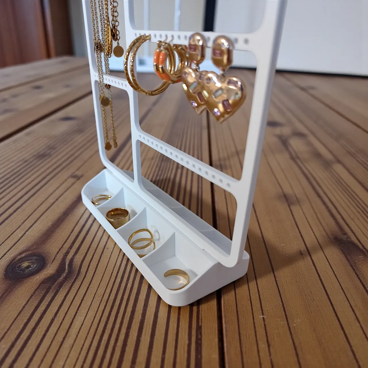 Jewelry organizer for earrings, rings & necklaces view 3