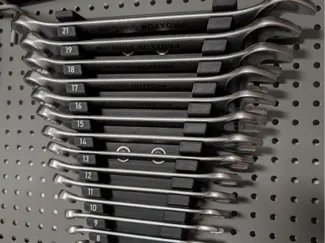Combo Wrench Holder Pegboard 15mm grid