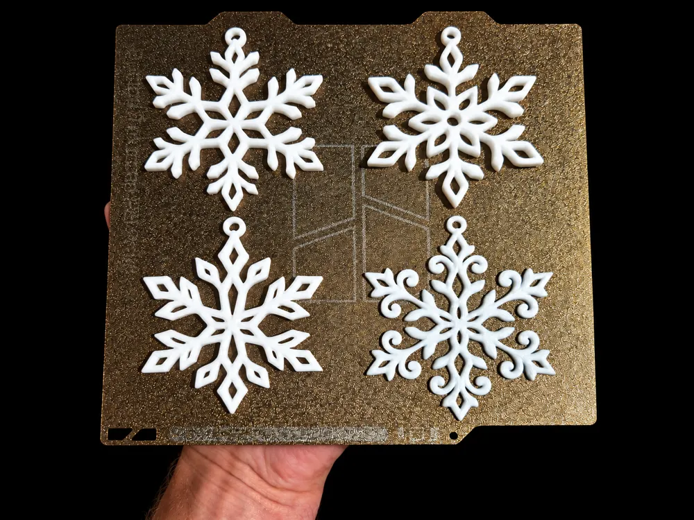 Snow flakes set - Free 3D Print Model - MakerWorld