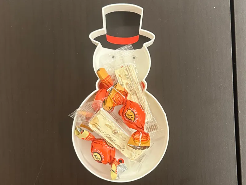 Snowman christmas plate