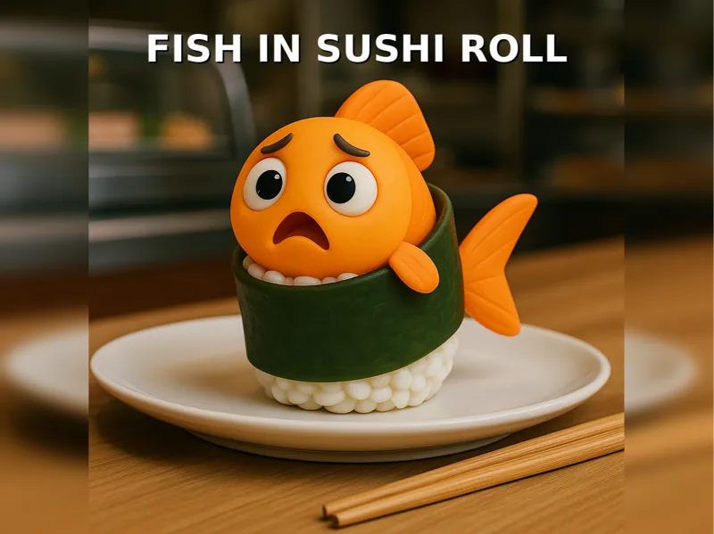 Fish in Sushi Roll