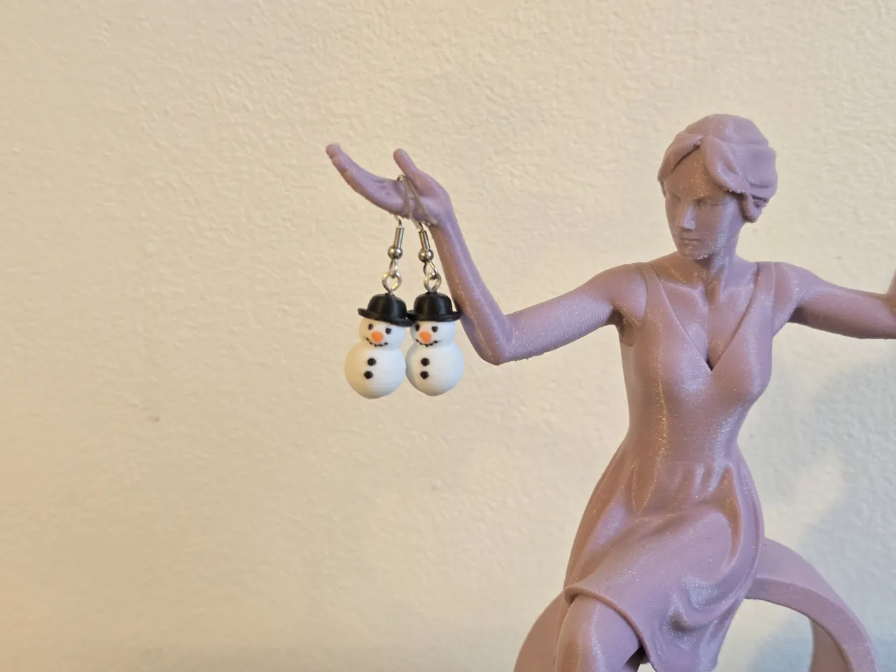 Snowman Earrings - Cute Winter Jewelry view 4