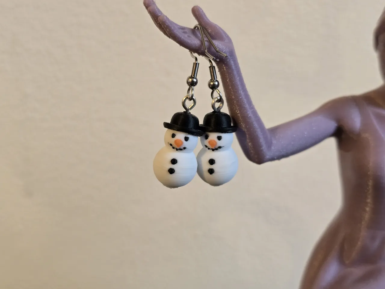 Snowman Earrings - Cute Winter Jewelry view 3