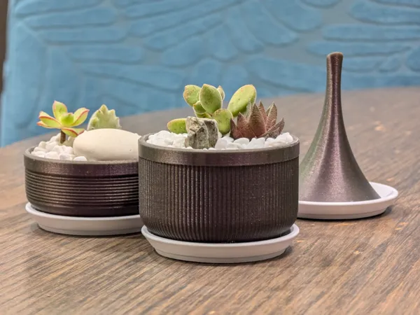 Mini jardinière et arrosoir pour succulentes