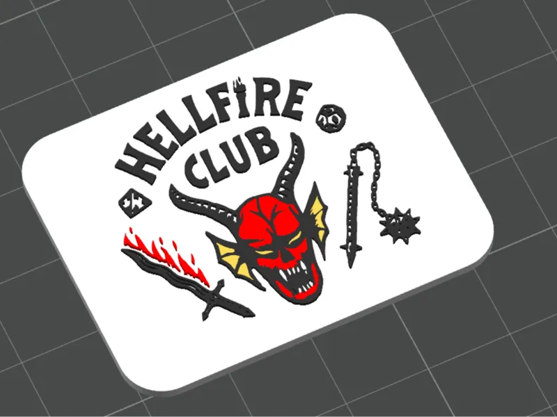 Stranger Things Hellfire Club magnet 35x45