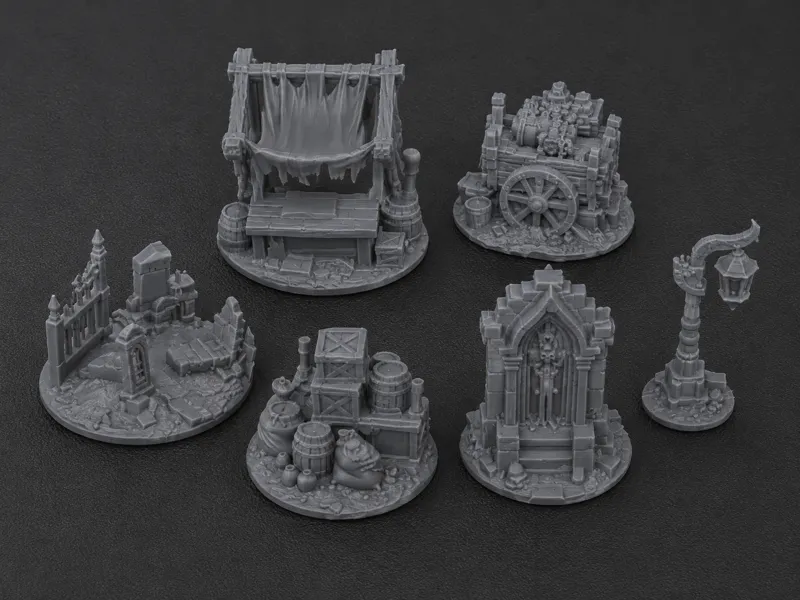 midevil city scatter terrain pack 