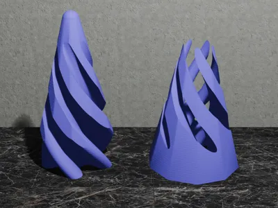 Impossible Passthrough Spiral Fidgit Cone