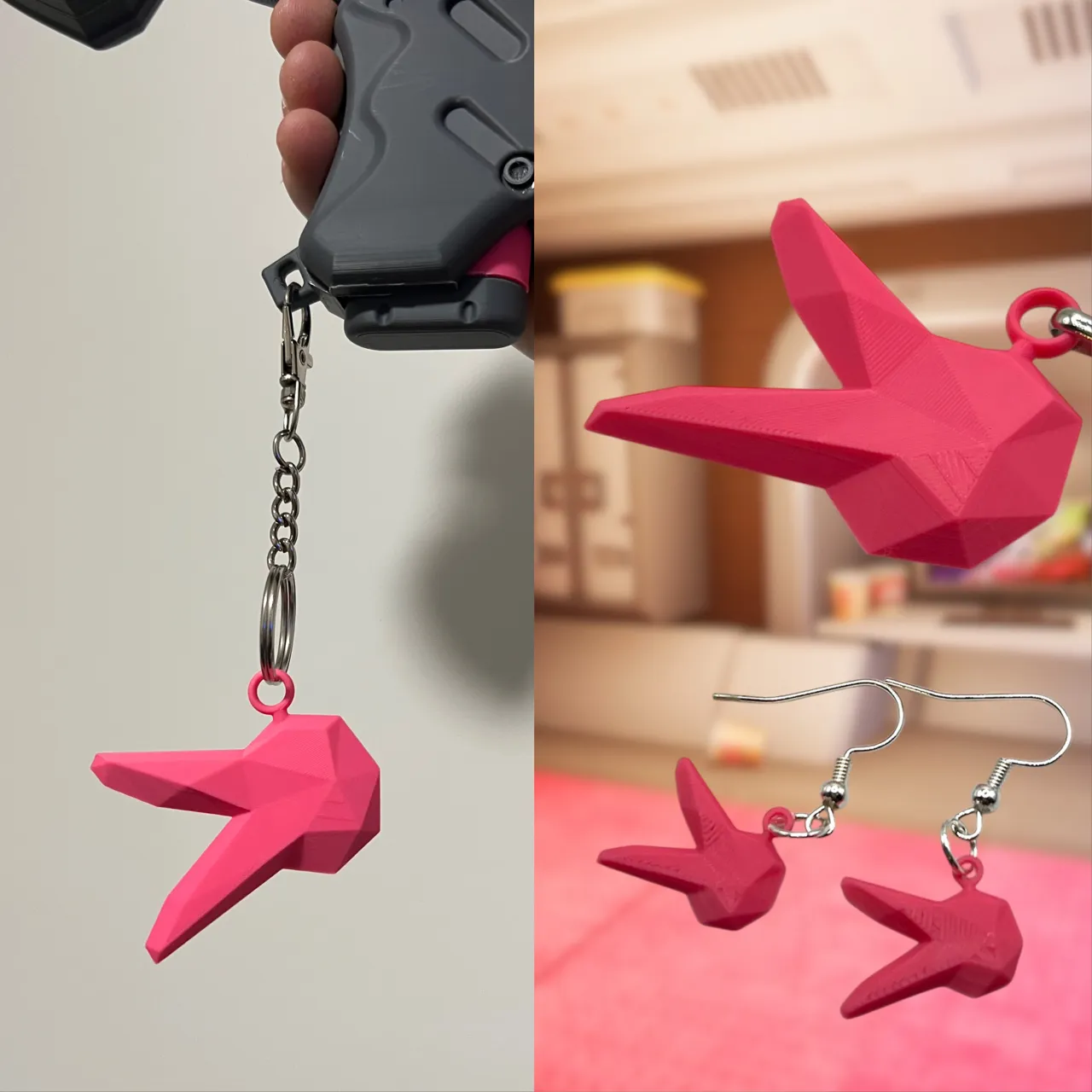 D.va's Bunny Charm & Earrings - Inspired view 2