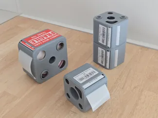 Stackable 2 inch label dispenser organizer