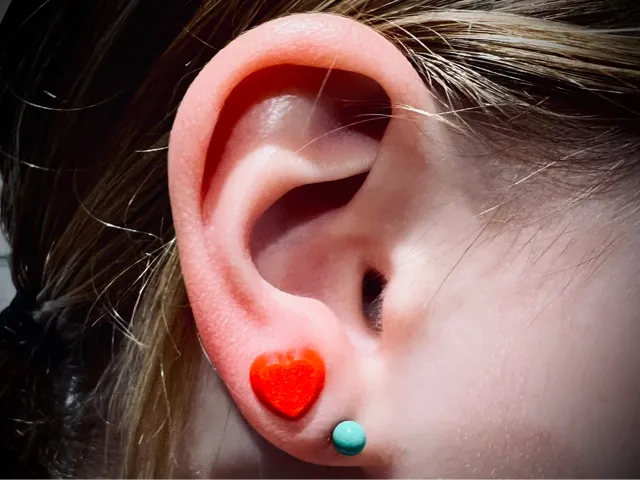 Sculpted Magnetic Heart Earrings