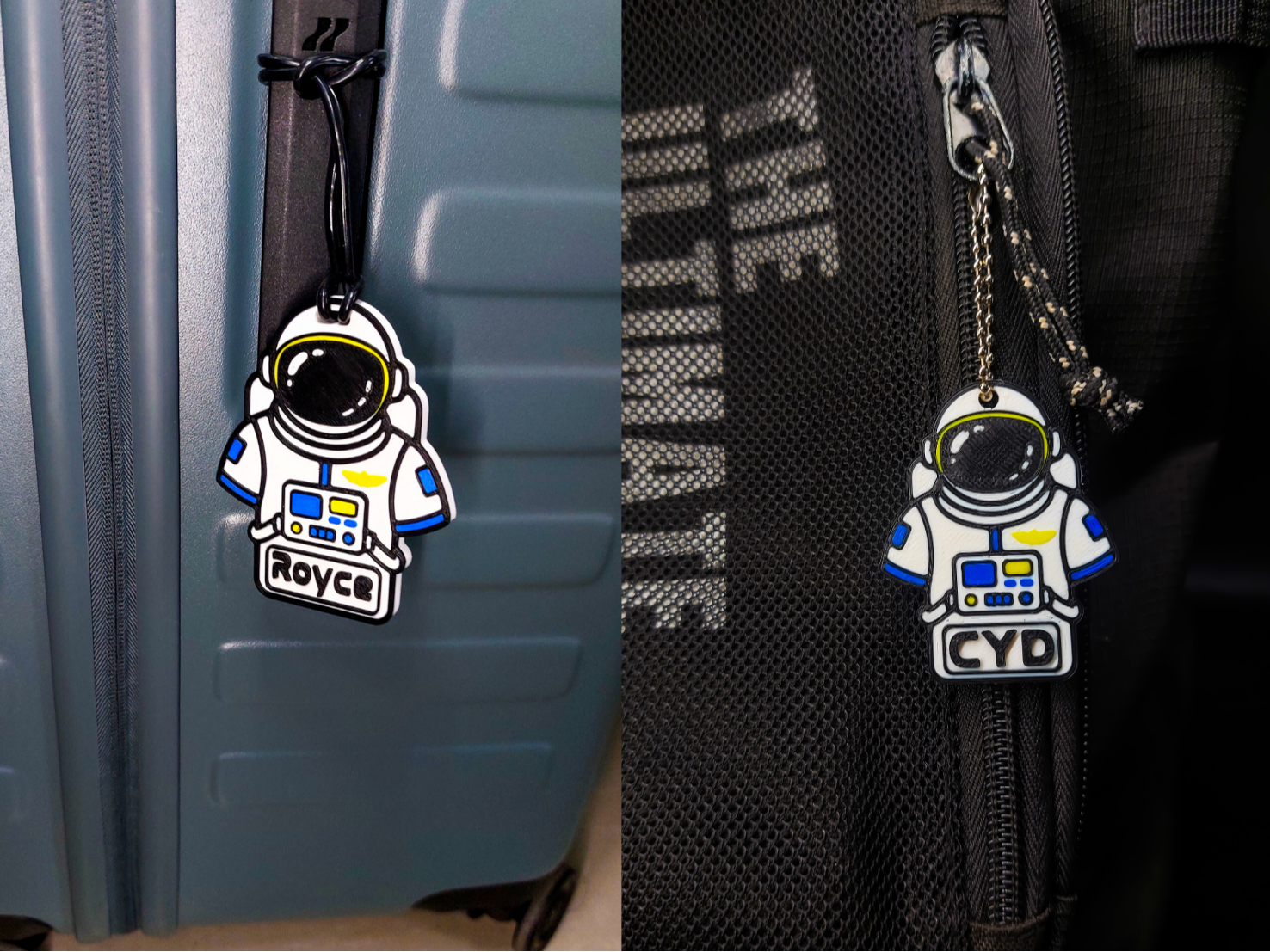 Cute Personalized Astronaut Luggage Tag / Keychain