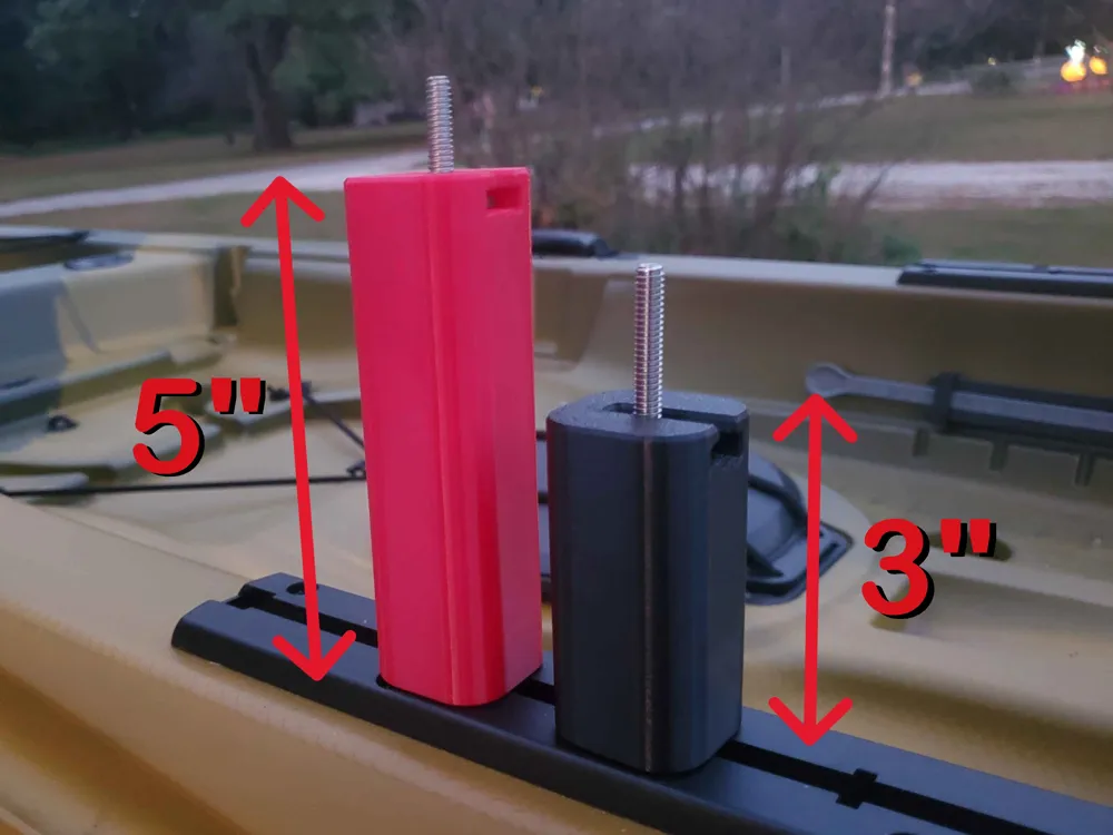 T-track risers for Kayak accessories - Free 3D Print Model - MakerWorld