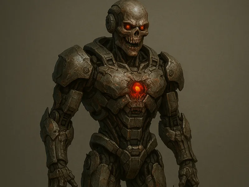 Cyber Dämon Figur Roboter