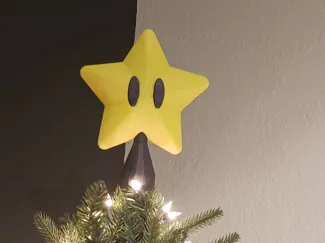 Super Mario Super Star Tree Topper