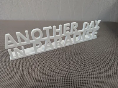Another Day in Paradise Word Display