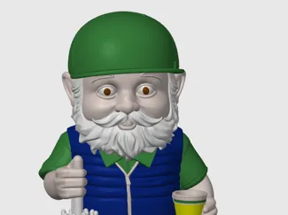 golf ready garden gnome