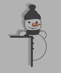 Bonhomme de neige d'angle de porte — photo 3